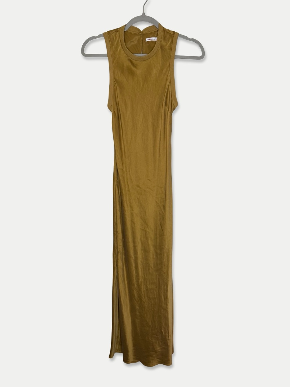 Unsubscribed 100% Silk Maxi Dress Size 2 Gold